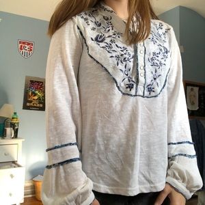 free people flower blouse